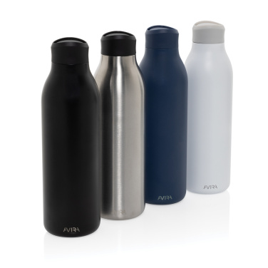 Logotrade Werbeartikel das Foto: Avira Alok 600ml Wasserflasche aus RCS rec. 360 Stahl