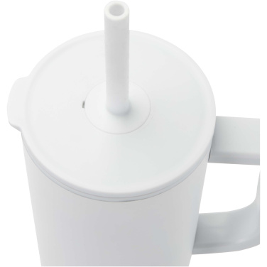 Logotrade Logogeschenke das Foto: Brady 900 ml RCS-zertifizierter Isolierbecher mit Silikon Trinkhalm