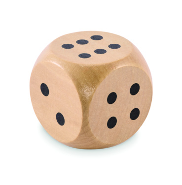 Logotrade Geschäftsgeschenke das Foto: Spielwürfel Schima-Holz Ø 5cm