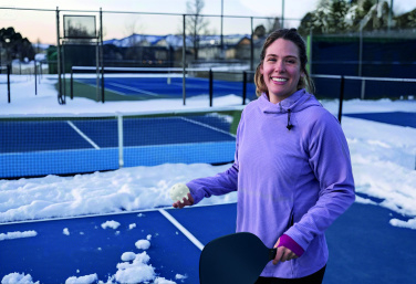 Logotrade werbemittel das Foto: Pickleball-Ballspiel