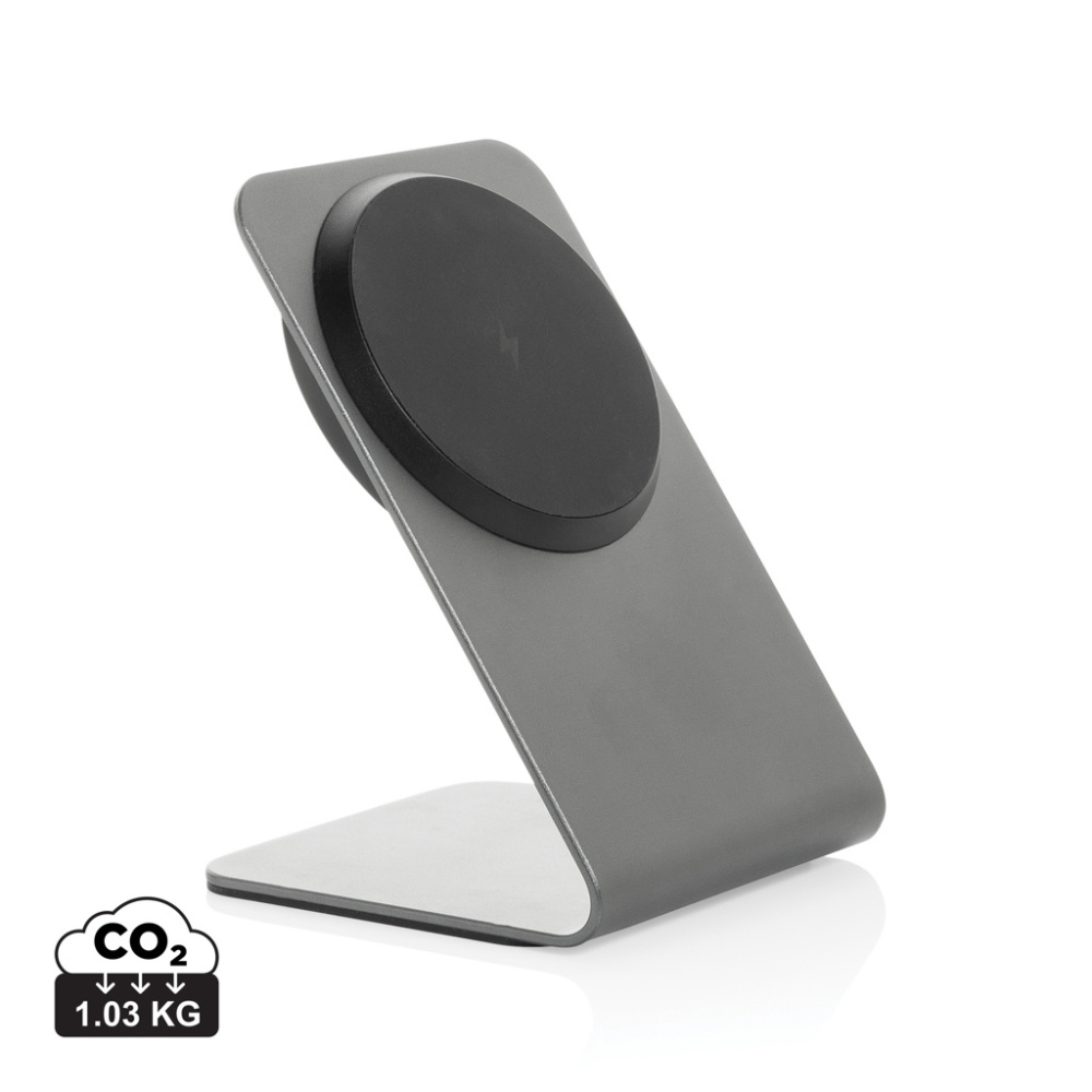 Logotrade Logogeschenke das Foto: Terra Aluminium 15W magnetischer Wireless-Charger