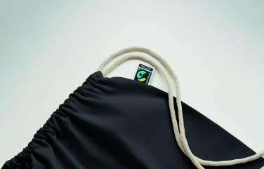 Logotrade Werbeartikel das Foto: Kordelzugbeutel Fairtrade 180g
