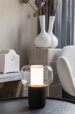 Logotrade Werbegeschenke das Foto: Lux 10W Lautsprecherlampe aus RCS recyceltem Kunststoff