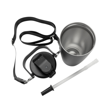 Logotrade Geschäftsgeschenke das Foto: Avira Ayala Crossbody Duosip Becher aus RCS rec. Stahl