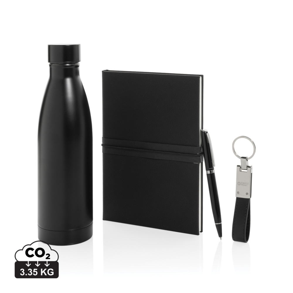 Logotrade Logogeschenke das Foto: Swiss Peak RCS Deluxe Business-Set mit Flasche