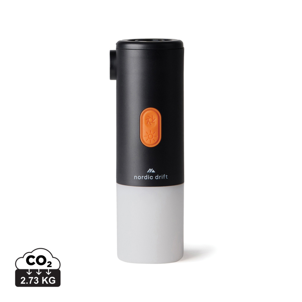 Logotrade Geschäftsgeschenke das Foto: Nordic Drift Titan 2-in-1-Luftpumpe und Campinglampe