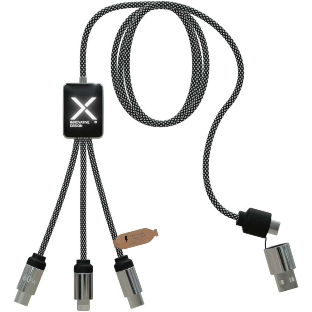 Logotrade werbemittel das Foto: SCX.design C33 60W Typ C Ladekabel mit doppeltem Leuchtlogo