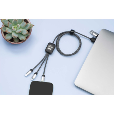 Logotrade Logogeschenke das Foto: SCX.design C33 60W Typ C Ladekabel mit doppeltem Leuchtlogo