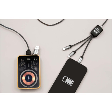 Logotrade Werbegeschenke das Foto: SCX.design C33 60W Typ C Ladekabel mit doppeltem Leuchtlogo