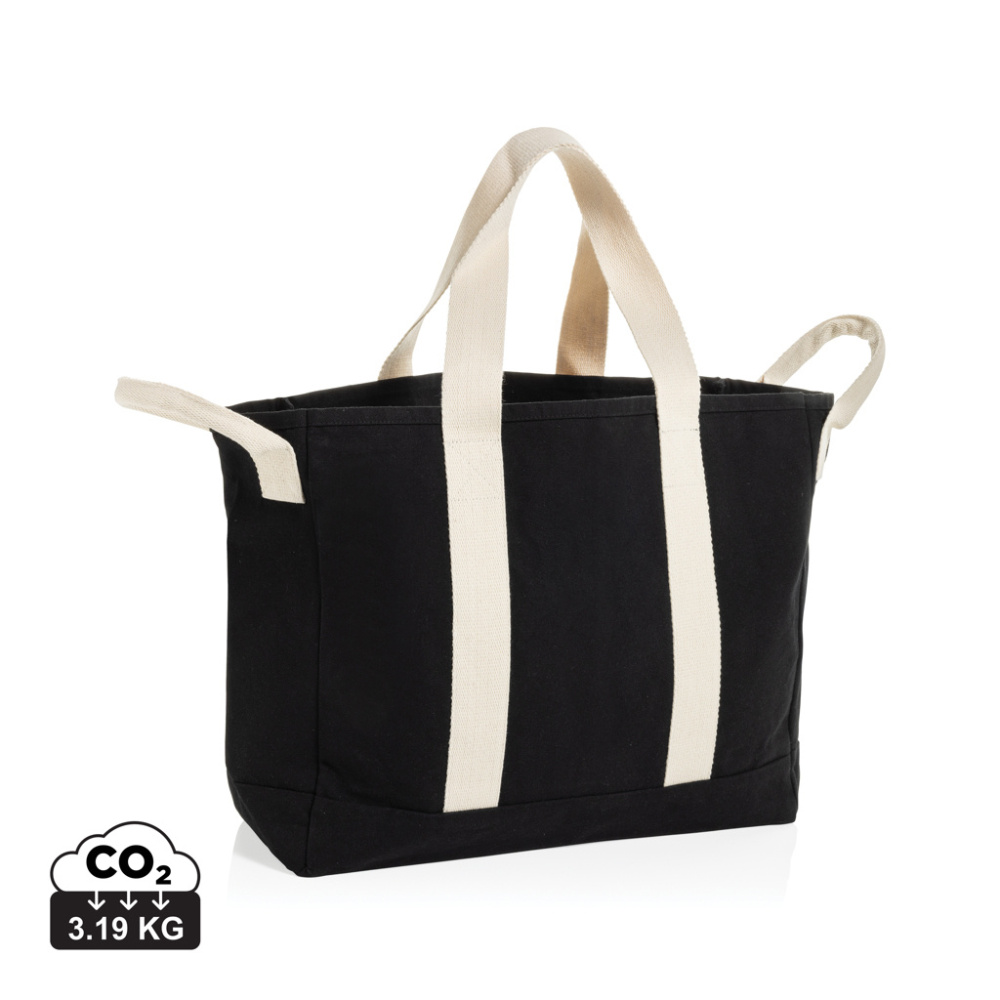 Logotrade Firmengeschenke das Foto: BEAU AWARE™ Strandtasche aus 400gr/m² recyceltem Canvas