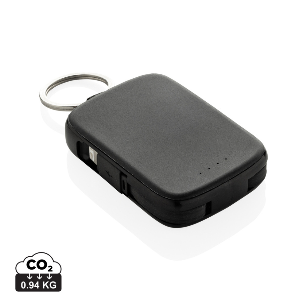 Logotrade werbemittel das Foto: Nexo RCS Key-Chain-Powerbank 2.000mAh mit integr. Kabeln