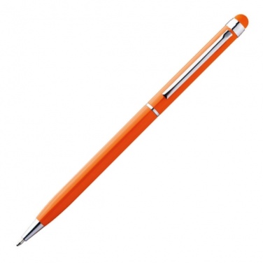 Logotrade promotional item picture of: Ball pen with touch pen 'New Orleans'  color orange