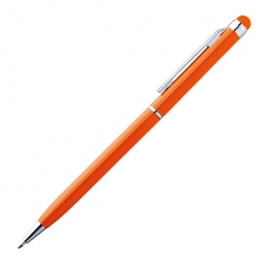 Logotrade business gifts photo of: Ball pen with touch pen 'New Orleans'  color orange