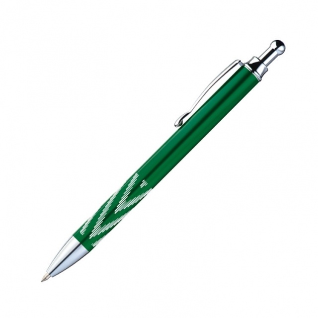 Logo trade corporate gift photo of: Metal ball pen 'Kade'  color green