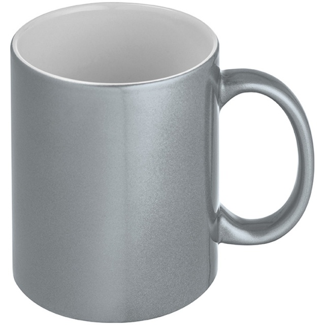 Logo trade promotional products picture of: Sublimation mug Alhambra, metallic silver