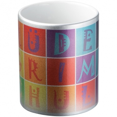 Logo trade promotional merchandise picture of: Sublimation mug Alhambra, metallic silver