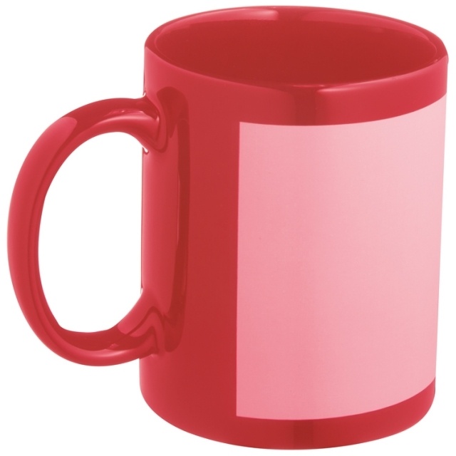 Logo trade promotional product photo of: Ceramic sublimation mug Montevideo, red