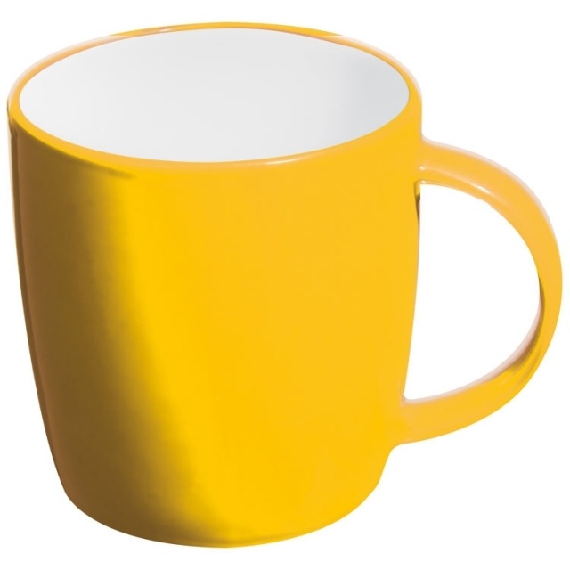 Logo trade promotional products picture of: Ceramic mug Martinez, yellow