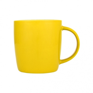 Logo trade promotional giveaways image of: Ceramic mug Martinez, yellow