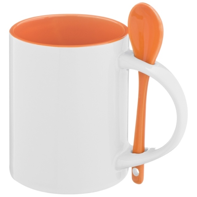 Logo trade corporate gift photo of: Ceramic cup Savannah, orange