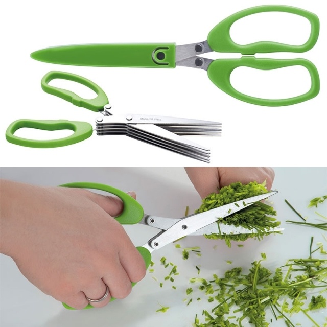 Logotrade corporate gift image of: Chive scissors 'Bilbao'  color light green