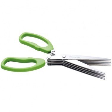 Logo trade promotional gifts picture of: Chive scissors 'Bilbao'  color light green