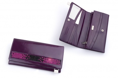 Logo trade promotional giveaway photo of: Ladies wallet with Swarovski crystals DV 150