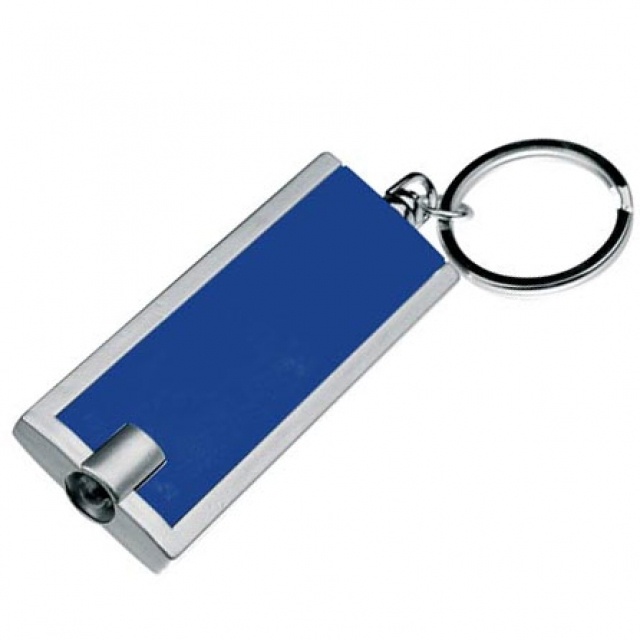 Logotrade promotional products photo of: Plastic key ring 'Bath'  color blue