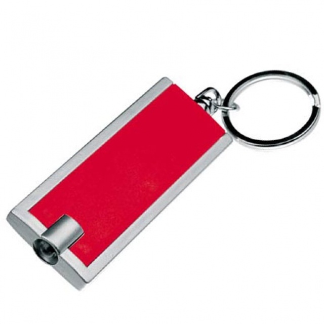 Logotrade advertising products photo of: Plastic key ring 'Bath'  color red