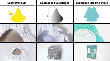 Logo trade promotional merchandise photo of: Seatcover Eco BUDGET with reflector