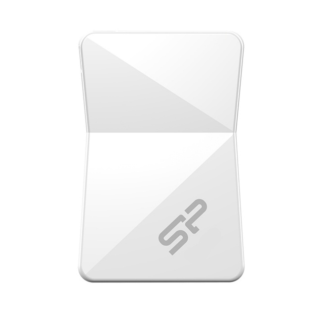 Logo trade promotional gift photo of: USB stick Silicon Power 64 GB white