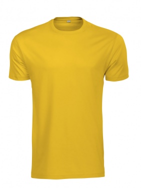 Logo trade promotional giveaways image of: T-shirt Rock T yellow