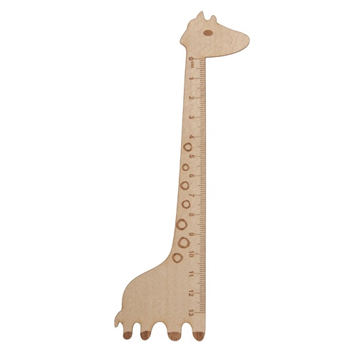 Logotrade corporate gifts photo of: Wooden ruler Giraff, 13 cm