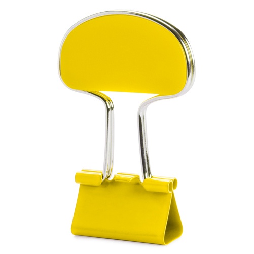 Logo trade promotional products picture of: Note clip, yellow