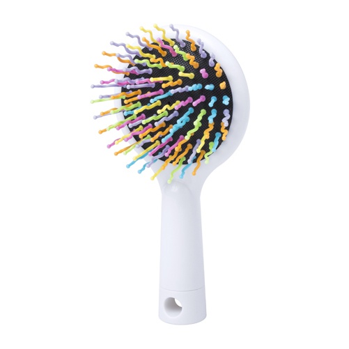 Logo trade corporate gift photo of: hairbrush with mirror AP781435-01 white