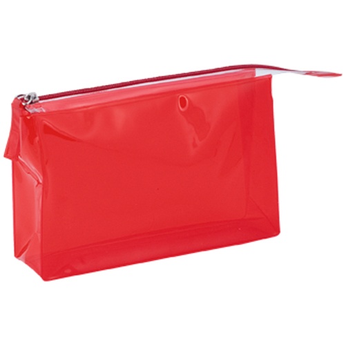 Logo trade promotional giveaway photo of: cosmetic bag AP731731-05 red