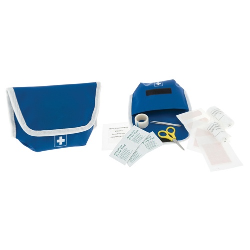 Logo trade business gifts image of: first aid kit AP761360-06A blue