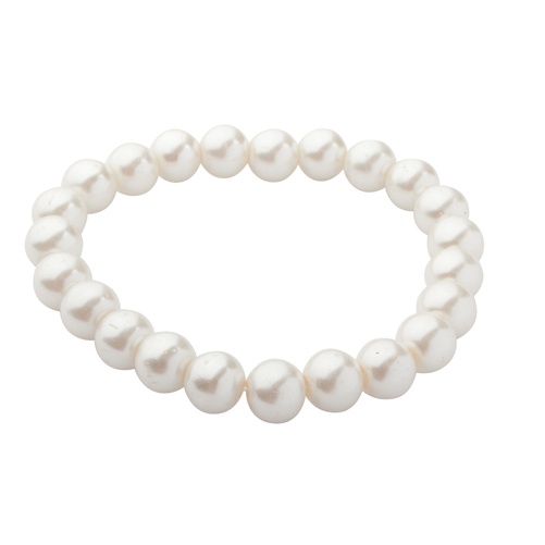 Logo trade promotional products image of: Bracelet with pearls AP791467-01, valge