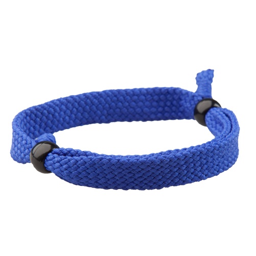 Logo trade corporate gifts image of: Textile bracelet, blue