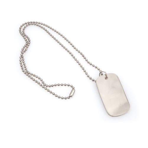 Logotrade promotional giveaway image of: dog tag pendant, silver