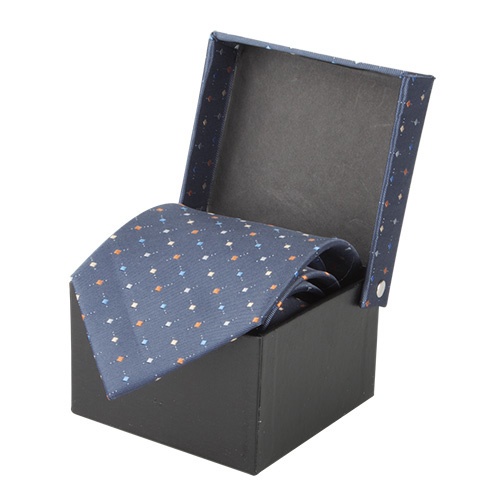 Logo trade promotional item photo of: Tie in a nice giftbox blue