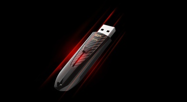 Logotrade corporate gift picture of: Pendrive Silicon Power Blaze B25, black