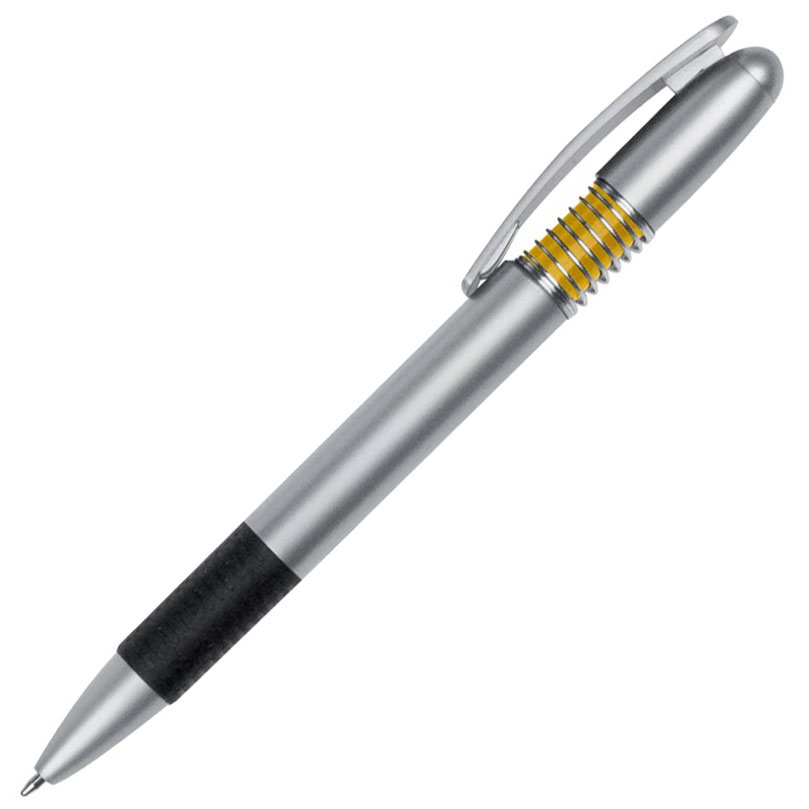 Logotrade promotional item image of: Plastic ball pen 'beijing' yellow