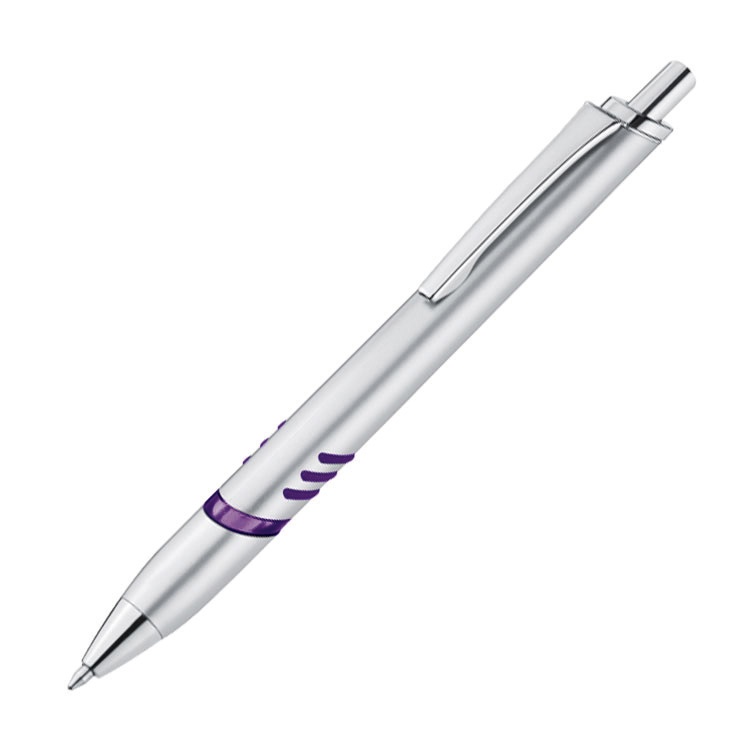 Logo trade promotional merchandise picture of: Plastic ball pen JENKS purple