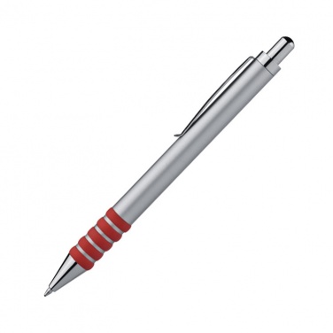 Logo trade business gift photo of: Metal ball pen OLIVET, red