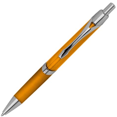 Logo trade promotional giveaway photo of: Plastic ball pen 'Los Angeles', orange