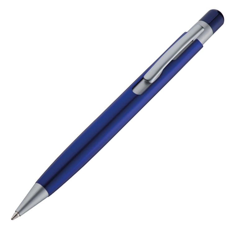 Logo trade advertising products image of: Ball pen 'erding' blue, Blue