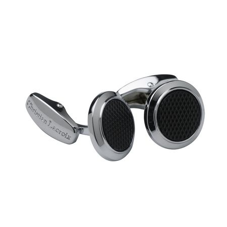 Logo trade corporate gifts image of: Cufflinks Rhombe, black