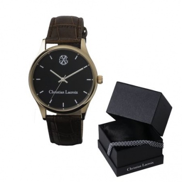 Logo trade promotional products image of: Watch Poursuite Brown