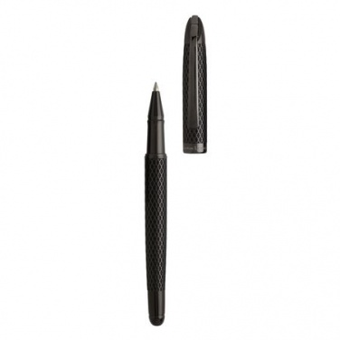 Logo trade business gift photo of: Rollerball pen Rhombe, black